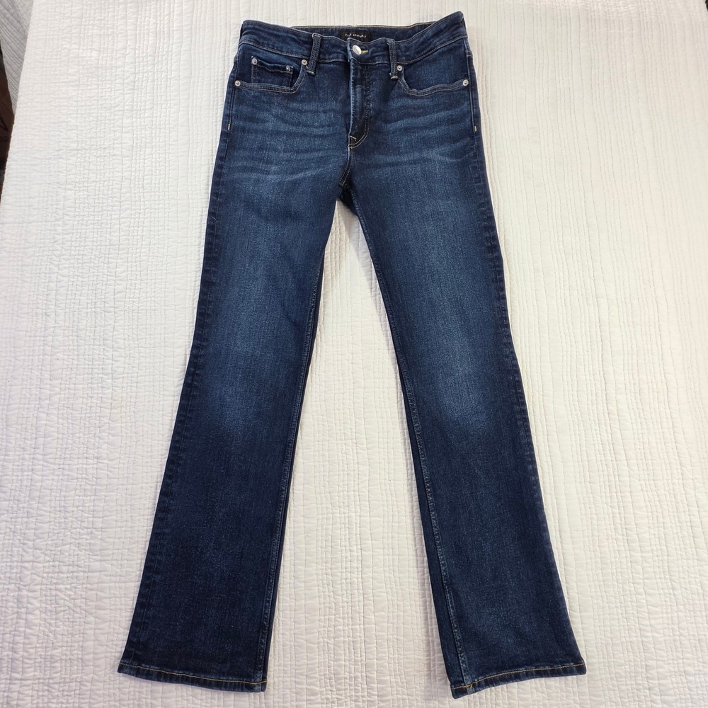 Free Assembly Mid Rise Bootcut Jeans Dark Wash Denim Women Sz 10 Excellent Cond
